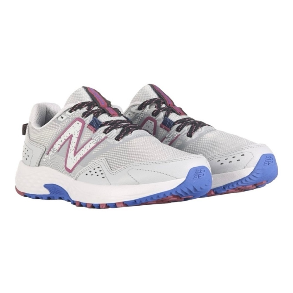 New Balance 410 V8 X-Wide Trail Running Shoes Gray Pink Blue Size 9